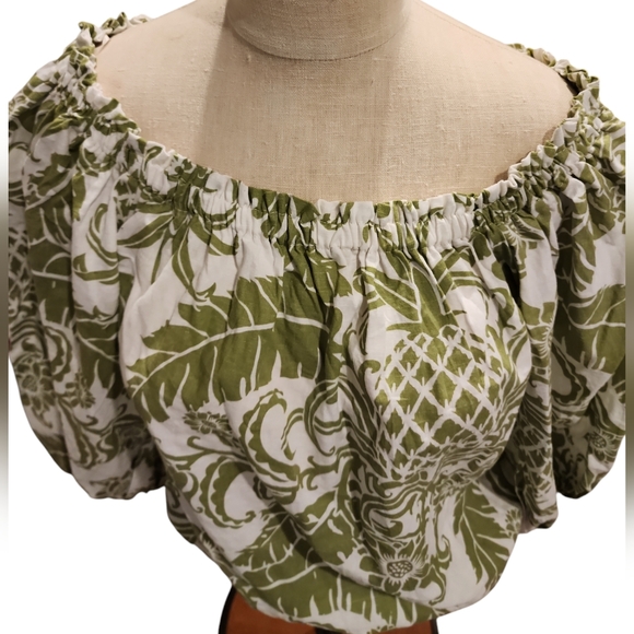 NWT Rachel Zoe Floral Linen Blens Top SZ M - Picture 1 of 5